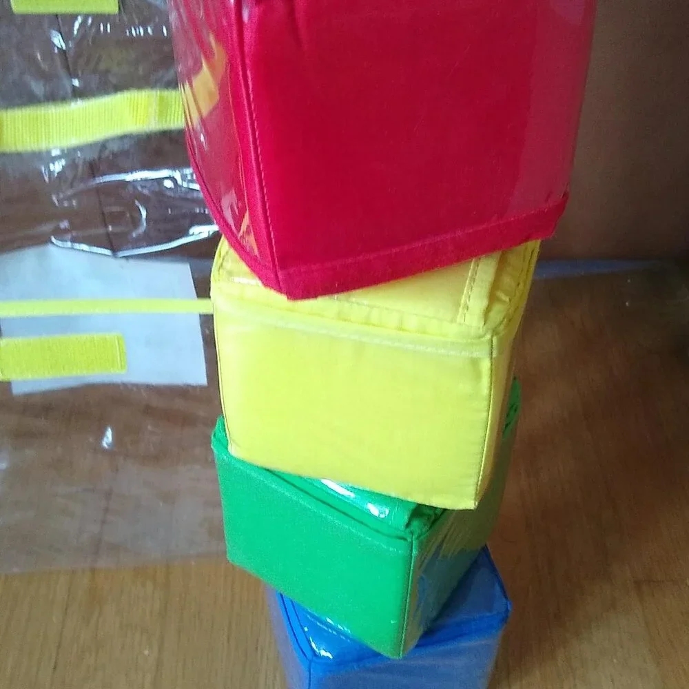 CP Toys Play & Learn Cube Roll & Play Game for Toddlers 4 Photo Stacking blocks